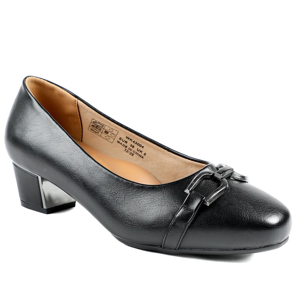 Wide Fit Block Heel Court Shoes - WK43004 / 328 968