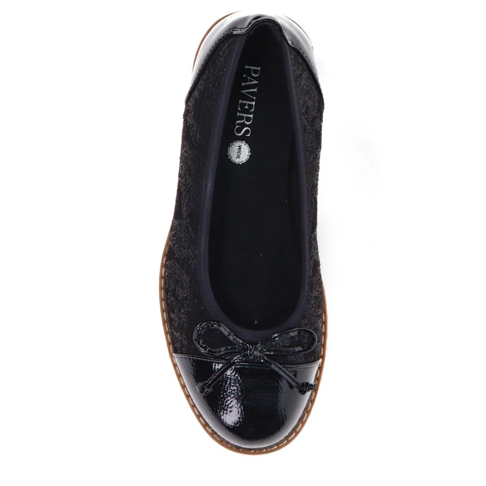 Wide Fit Bow-Detailed Pumps - WBINS40245 / 326 526 - Black-Black Patent - Image 4