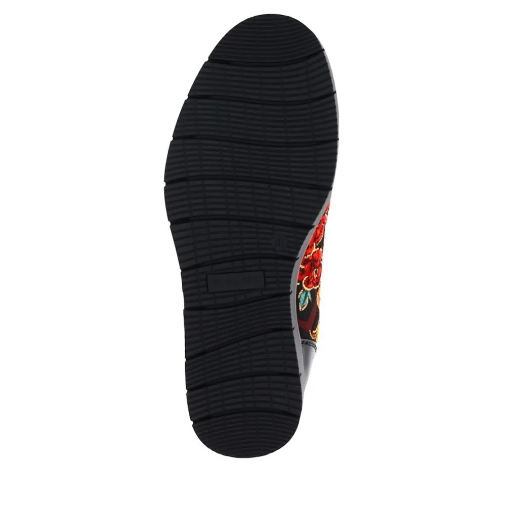 Wide Fit Bow-Detailed Pumps - WBINS40245 / 326 526 - Black Floral - Image 5
