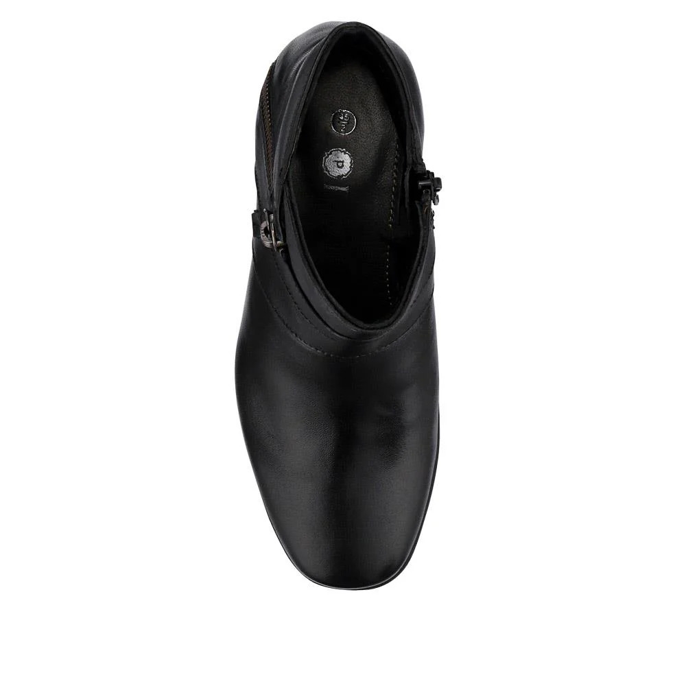 Wide-Fit Breathable Leather Boots - NAP40005 / 326 238 - Black - Image 4