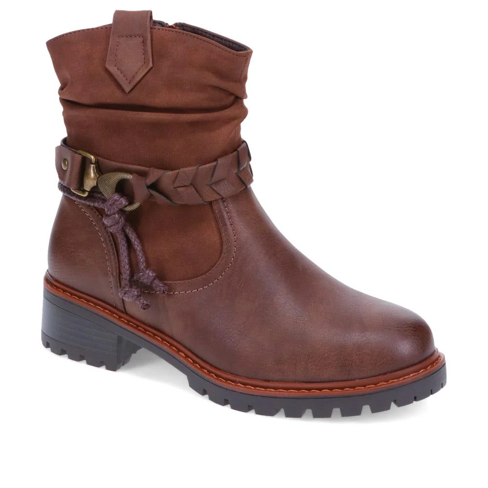 Wide-Fit Buckle Ankle Boots - PINYI40015 / 326 201 - Image 2