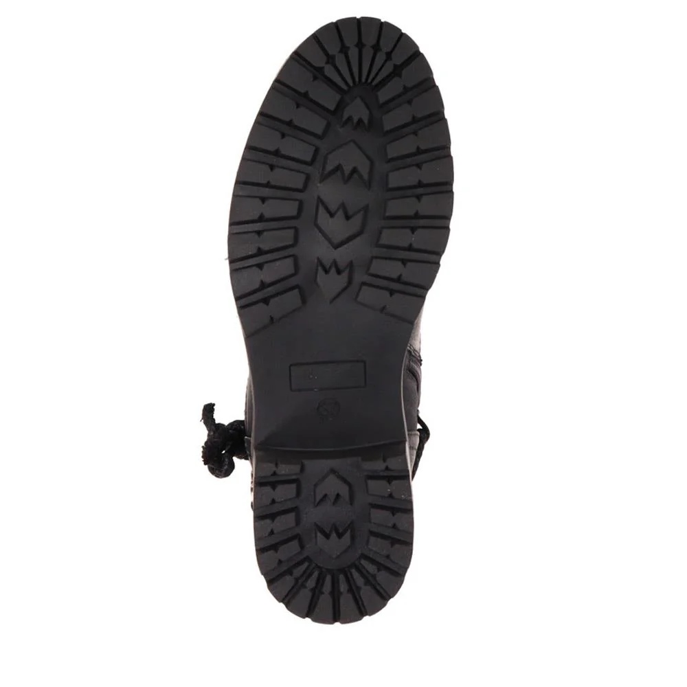 Wide Fit Buckle Ankle Boots - PINYI40015 / 326 201 - Black - Image 4