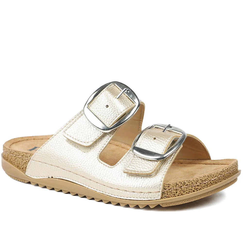 Wide Fit Buckle Detail Comfort Sandals - SERAY43001 / 329 113 - Image 2