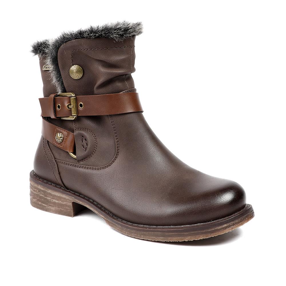 Wide Fit Buckle Detailed Ankle Boots - WK42008 / 328 420 - Image 2