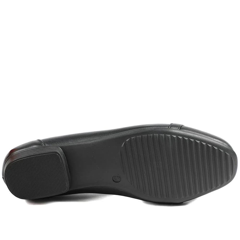 Wide Fit Buckle Detailed Pumps - WK43001 / 328 967 - Black - Image 6