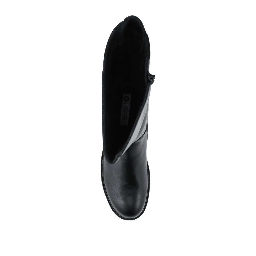 Wide Fit Calf Length Boots With Inside Zip - WLIG42002 / 328 309 - Black - Image 4