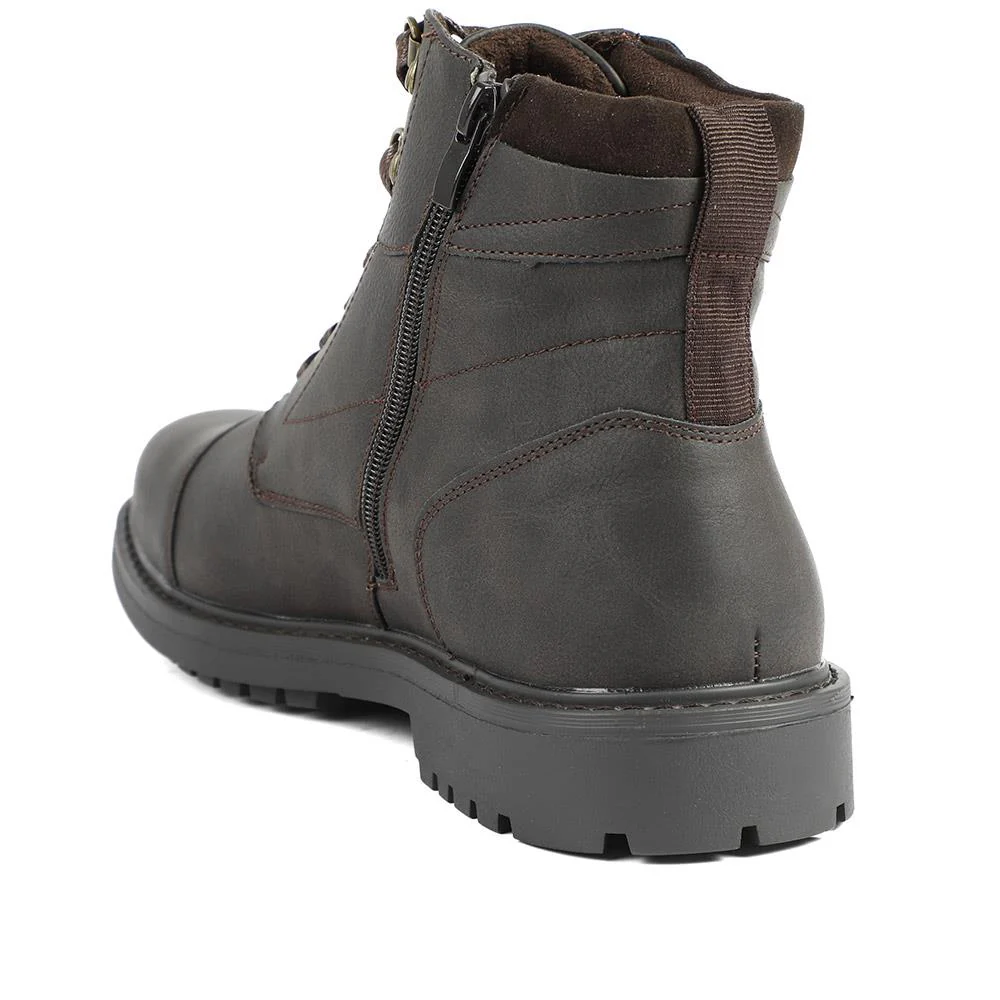 Wide Fit Casual Ankle Boots - CHANG42006 / 328 305 - Dark Brown - Image 3