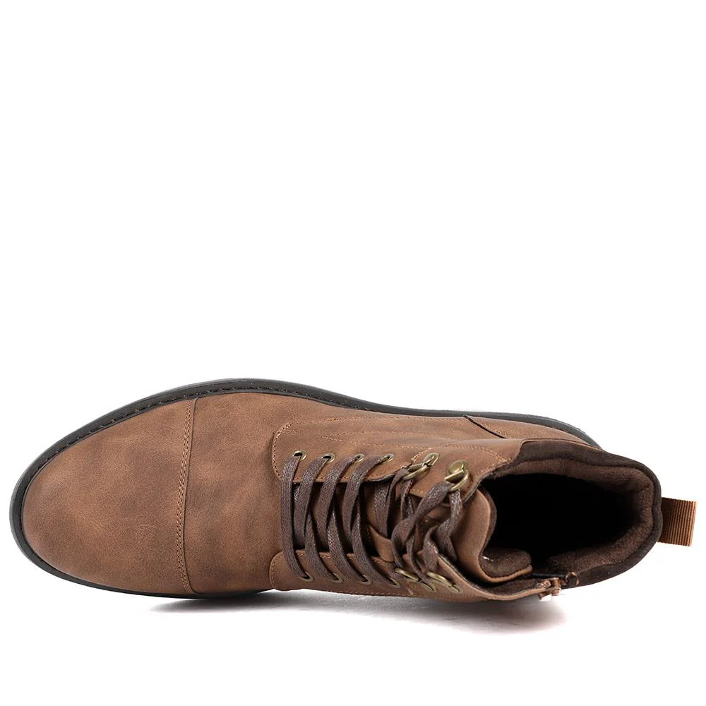 Wide Fit Casual Ankle Boots - CHANG42006 / 328 305 - Tan - Image 4