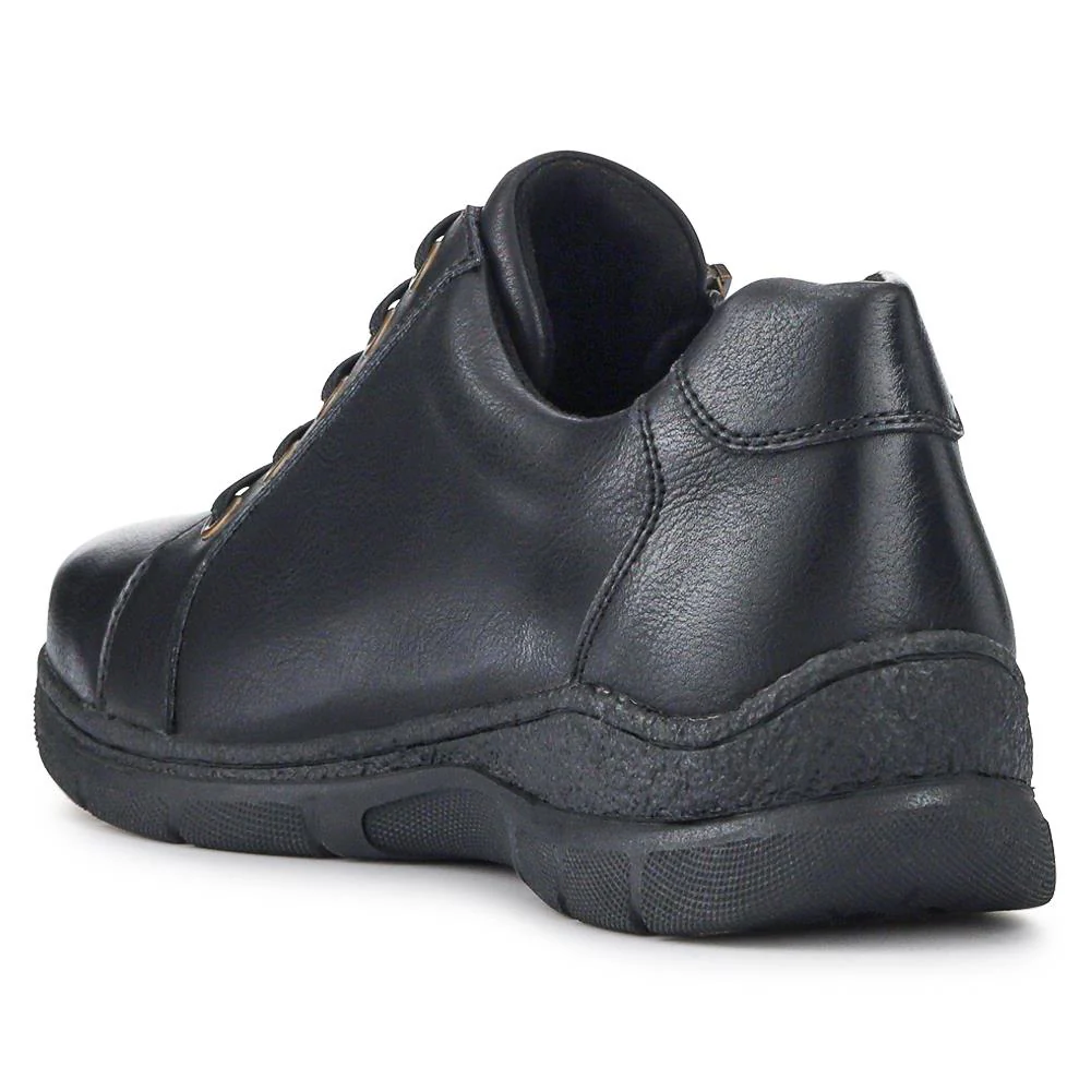 Wide Fit Casual Bungee Lace Shoes - WOIL41042 / 326 927 - Black - Image 3