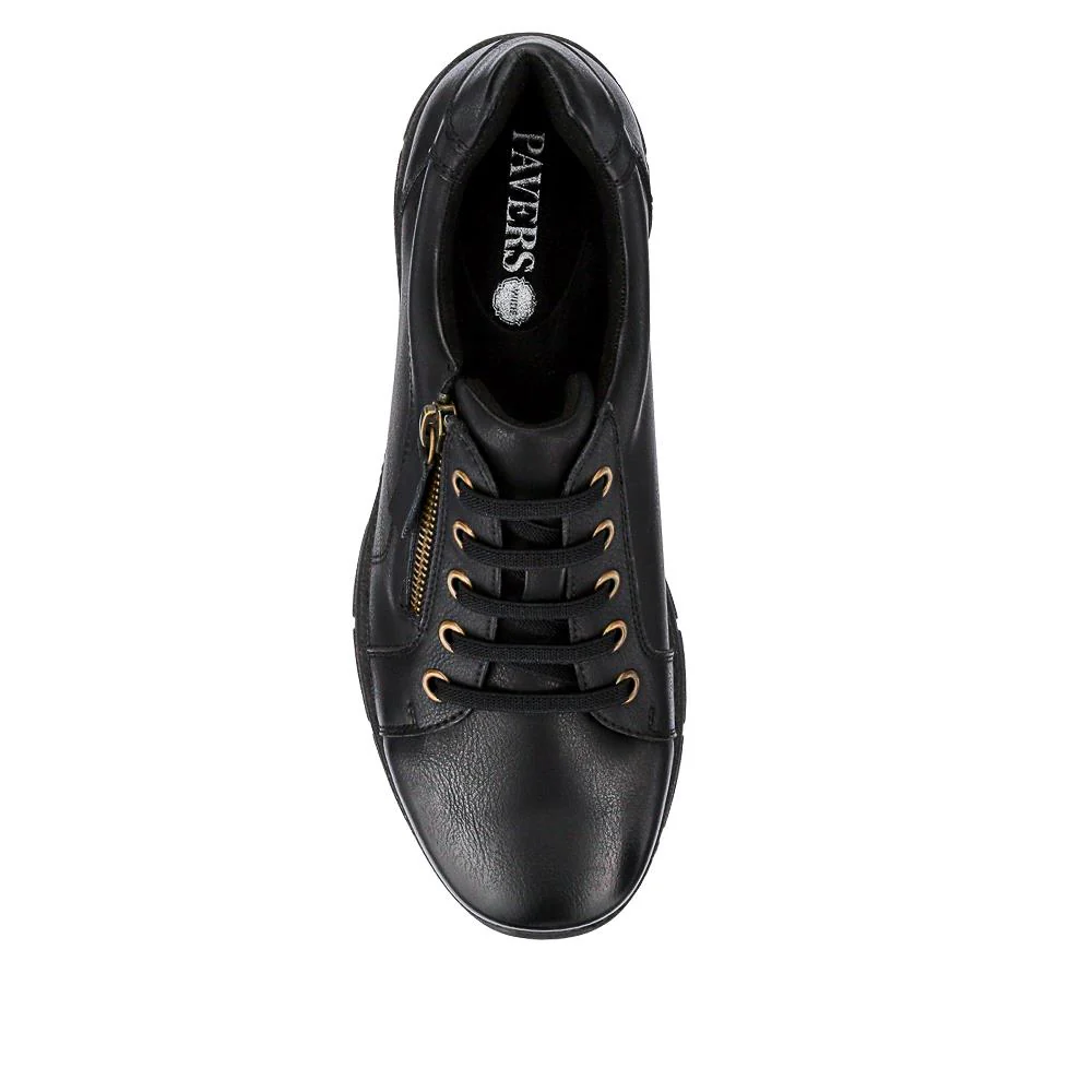 Wide Fit Casual Bungee Lace Shoes - WOIL41042 / 326 927 - Black - Image 4