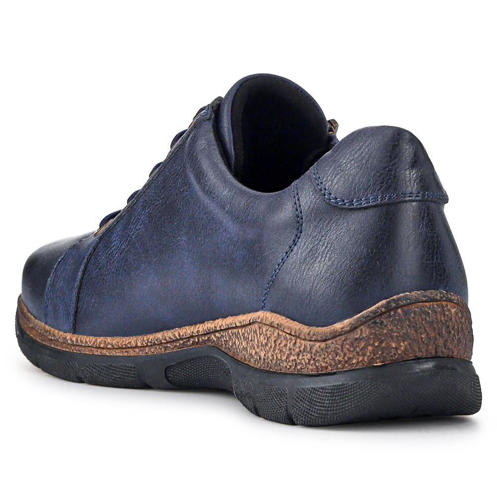 Wide Fit Casual Bungee Lace Shoes - WOIL41042 / 326 927 - Navy - Image 3