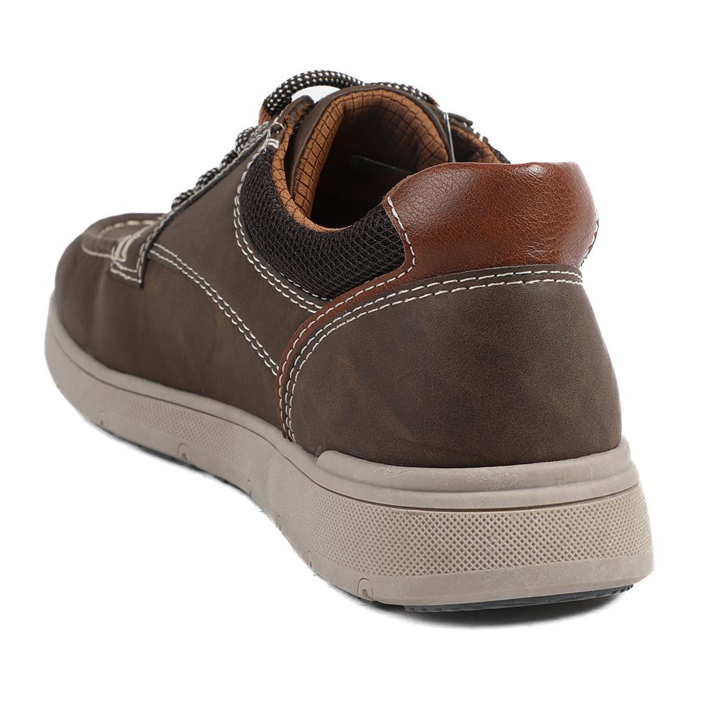 Wide Fit Casual Lace Up Shoes - GANG43003 / 329 270 - Brown - Image 3