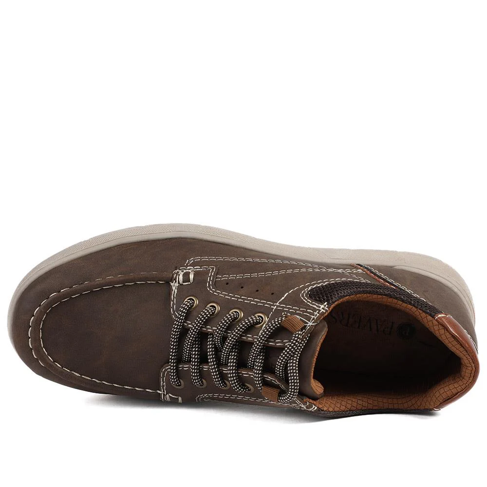 Wide Fit Casual Lace Up Shoes - GANG43003 / 329 270 - Brown - Image 4