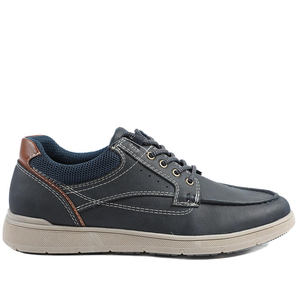 Wide Fit Casual Lace Up Shoes - GANG43003 / 329 270 - Navy - Image 2