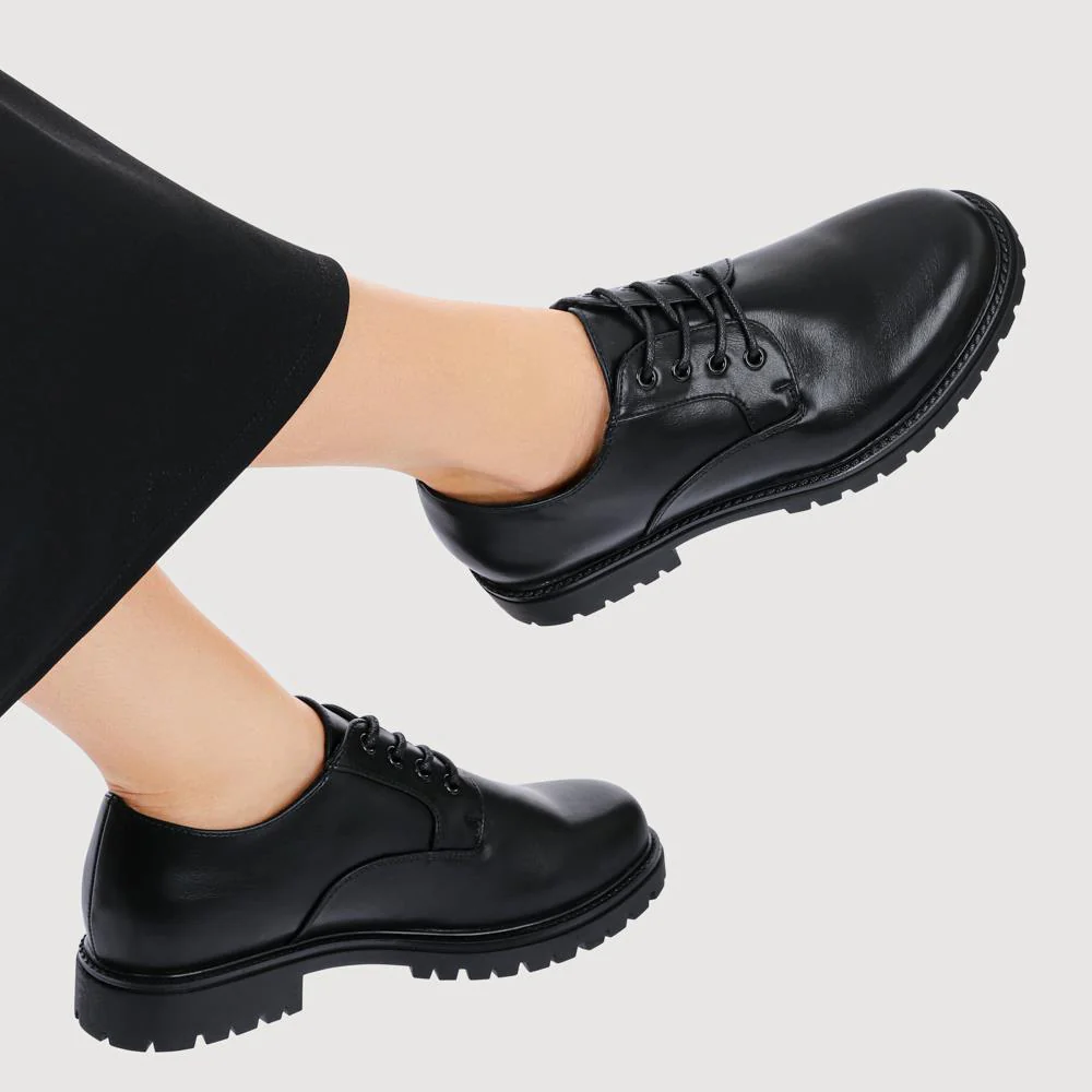 Wide Fit Casual Lace-Up Shoes - WBINS42021 / 327 855 - Black - Image 5