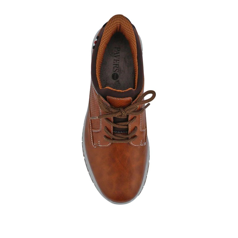 Wide Fit Casual Laced Slip-On Shoes - GANG41017 / 327 576 - Tan - Image 4