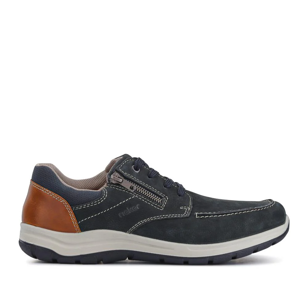 Wide-Fit Casual Leather Shoes - RKR41525 / 326 759 - Navy - Image 2