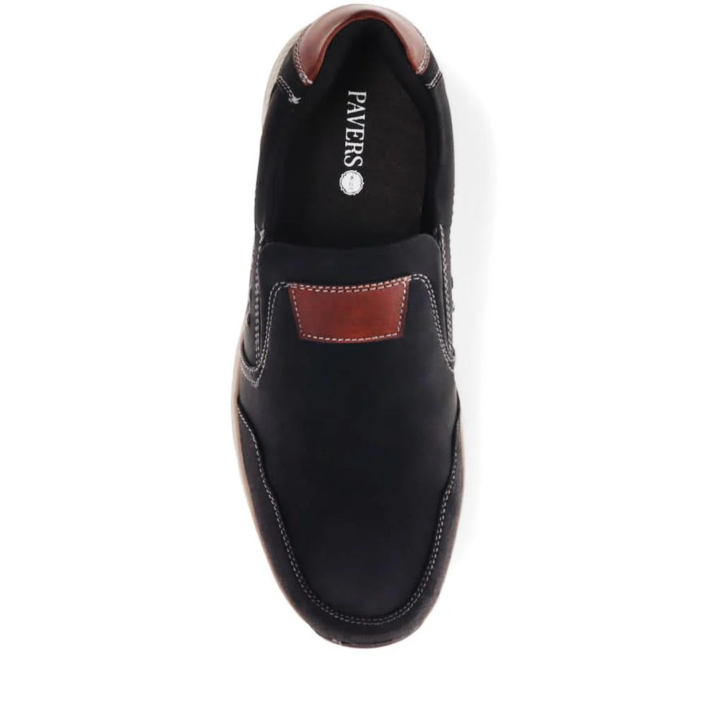 Wide Fit Casual Slip-On Trainers - WBINS40029 / 325 788 - Black - Image 5