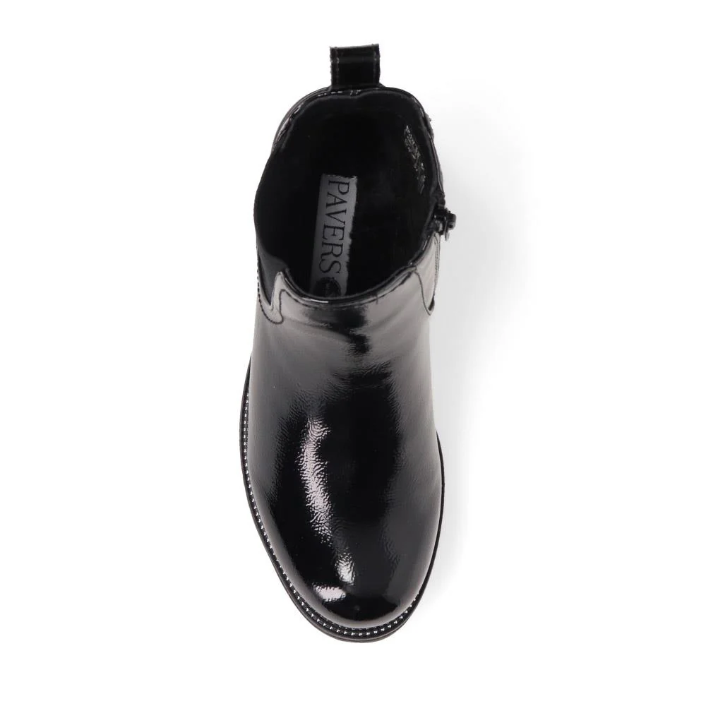 Wide-Fit Chelsea Boots - WBINS40209 / 326 330 - Black Patent - Image 5