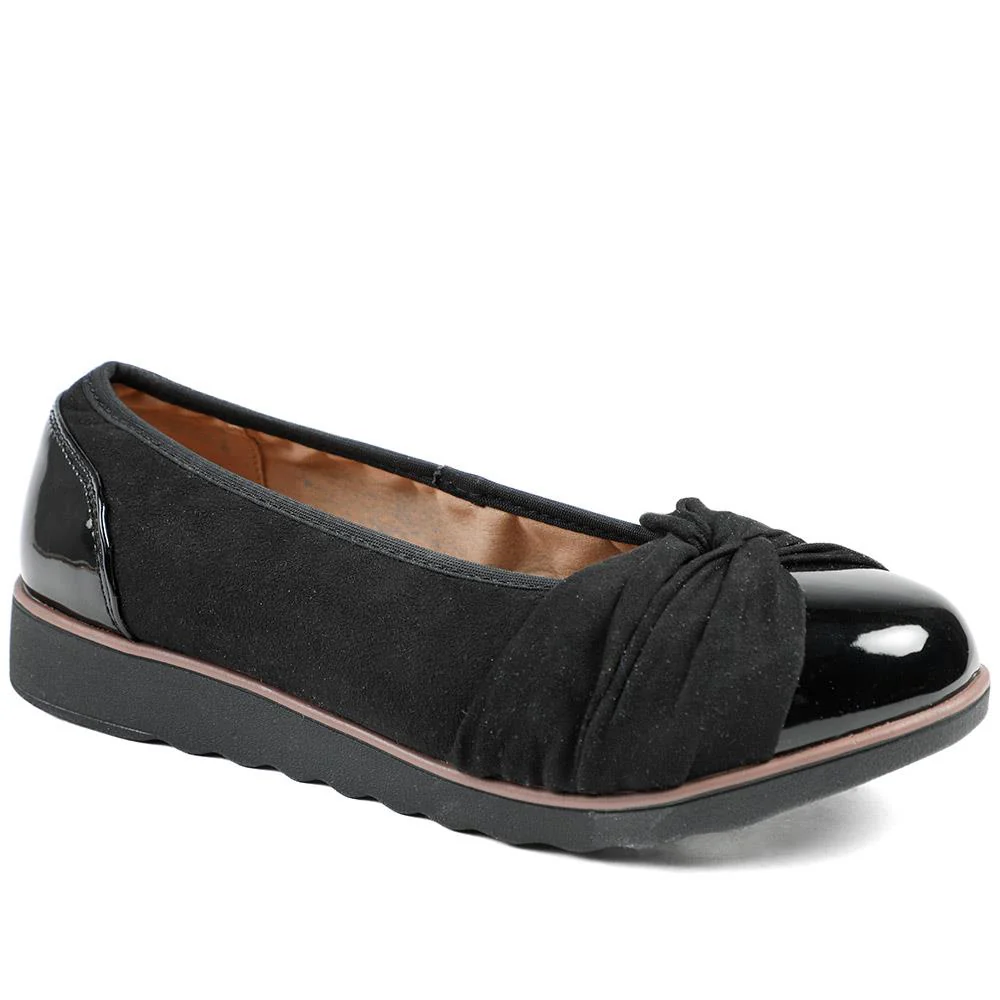 Wide Fit Chunky Bow Detailed Pumps - BRK43006 / 329 008