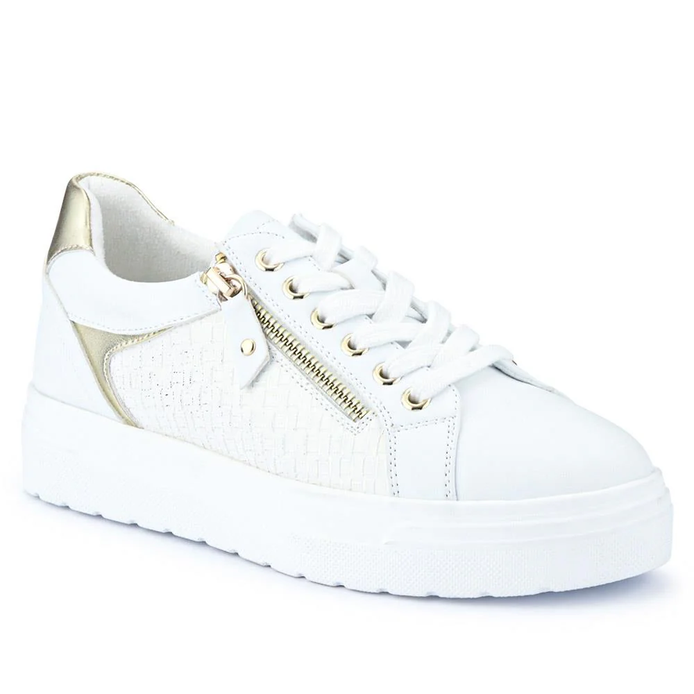 Wide-Fit Chunky Lace-Up Trainers - WBINS41001 / 326 810 - Image 3
