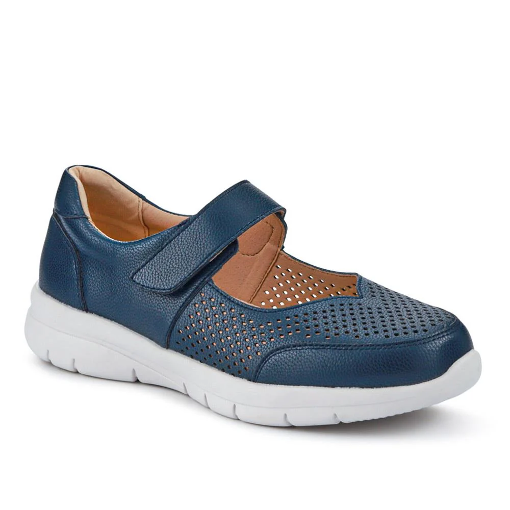 Chunky Leather Wide-Fit Mary Janes - BRK41037 / 327 020 - Image 2
