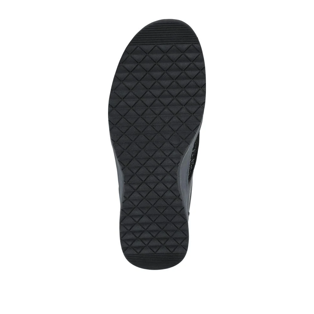 Wide Fit Coated Leather Adjustable Monk Shoes - BRK42013 / 328 120 - Black - Image 5