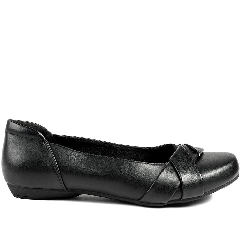 Wide Fit Comfort Ballet Flats - WBINS43067 / 329 024 - Black - Image 3