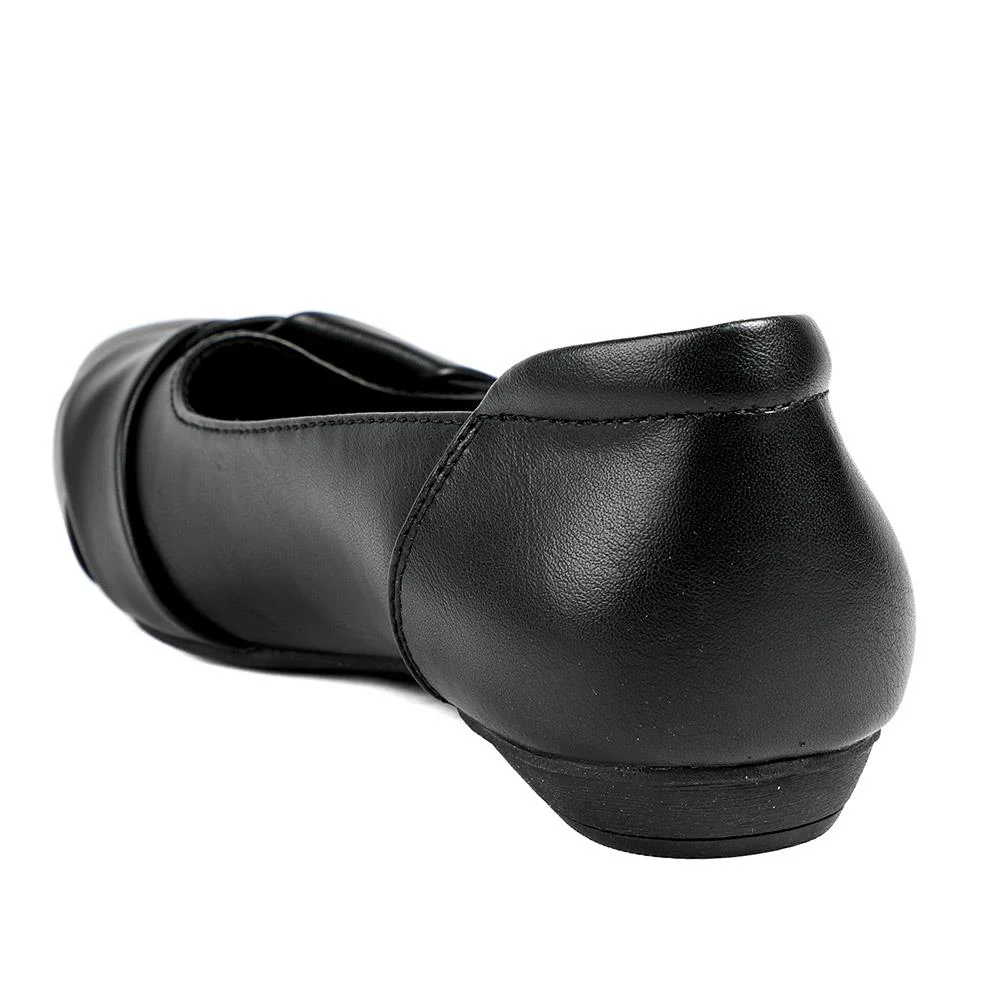 Wide Fit Comfort Ballet Flats - WBINS43067 / 329 024 - Black - Image 4