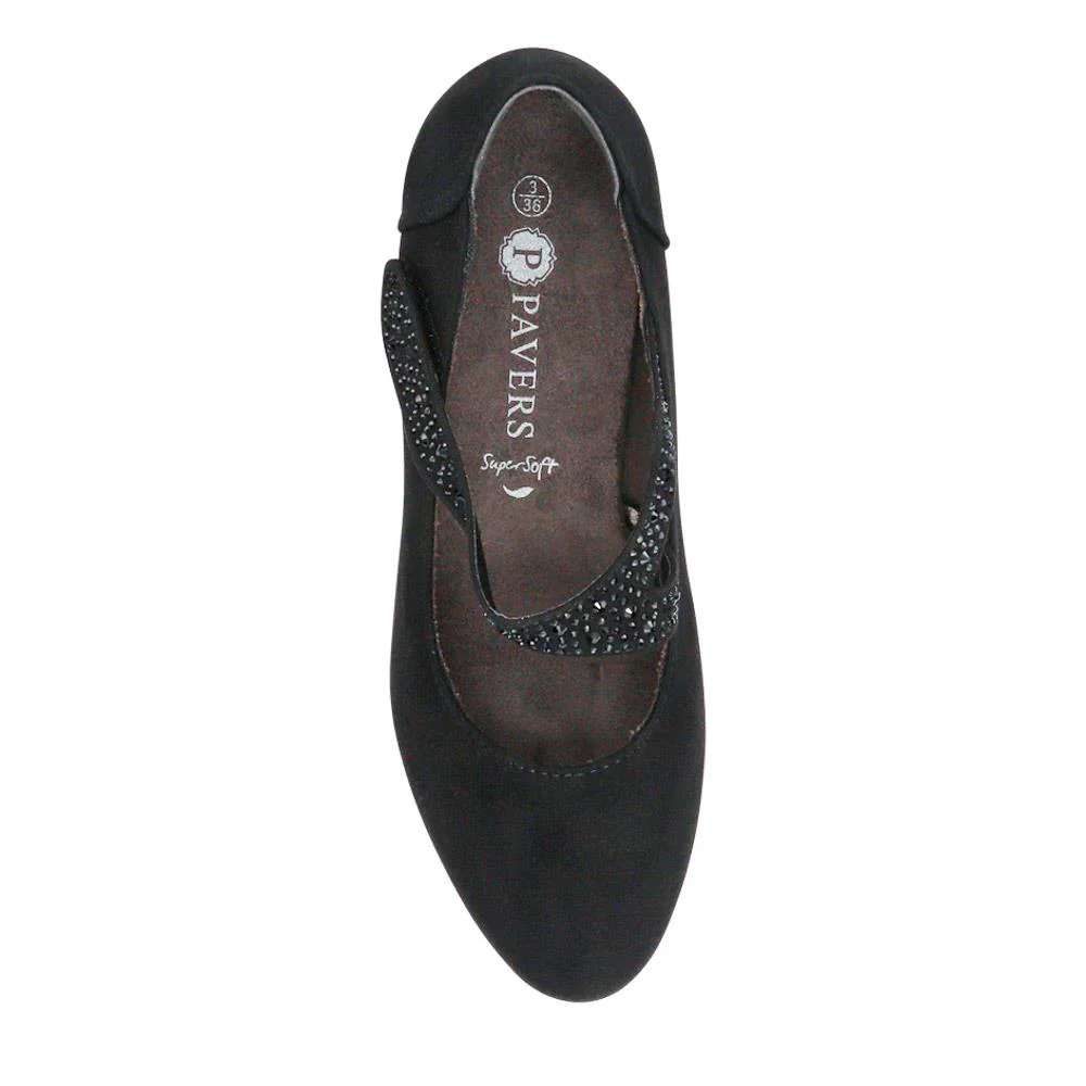 Wide fit Cone Heeled Mary Janes - PLAN40030 / 326 845 - Black - Image 4