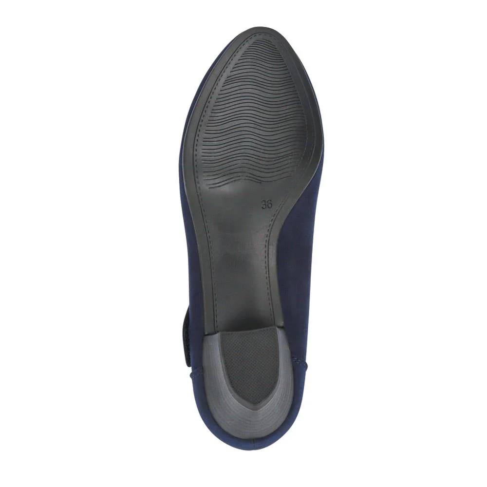 Wide fit Cone Heeled Mary Janes - PLAN40030 / 326 845 - Navy - Image 5
