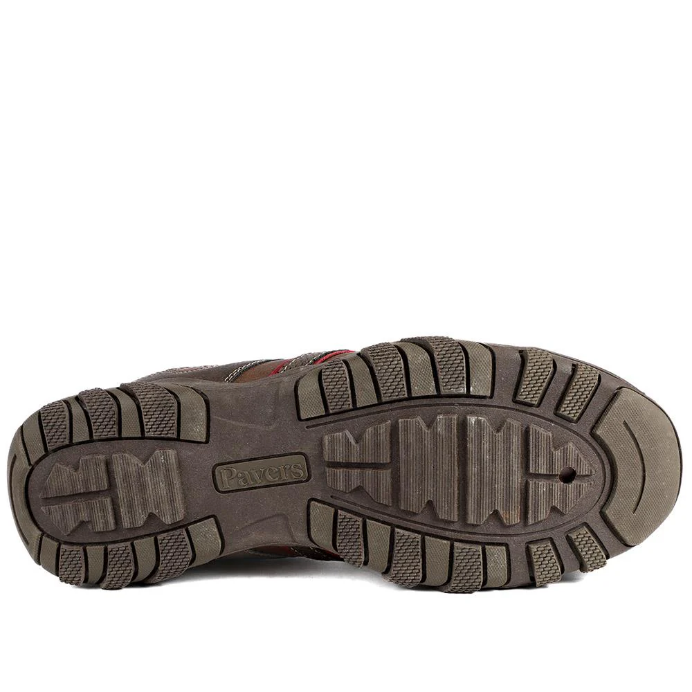 Wide Fit Cushioned Rugged Lace Up Shoes - VSHI43007 / 329 039 - Brown - Image 5