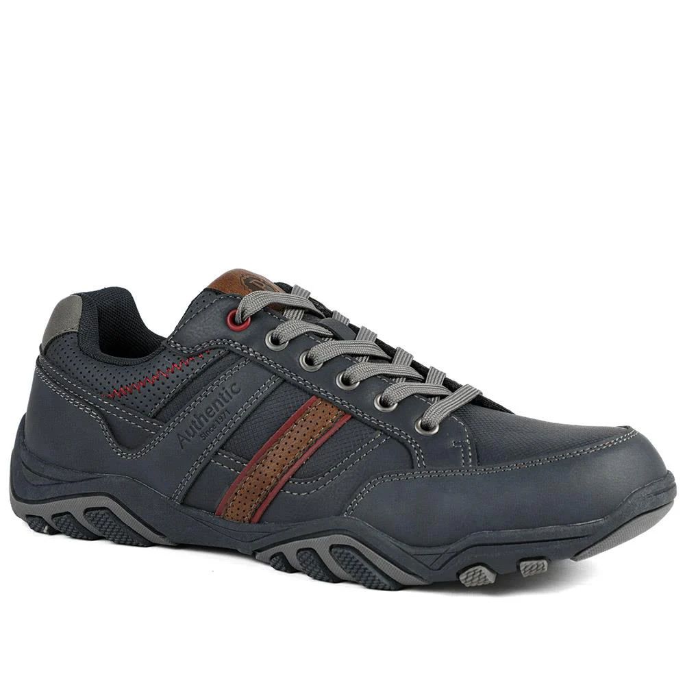 Wide Fit Cushioned Rugged Lace Up Shoes - VSHI43007 / 329 039 - Image 2
