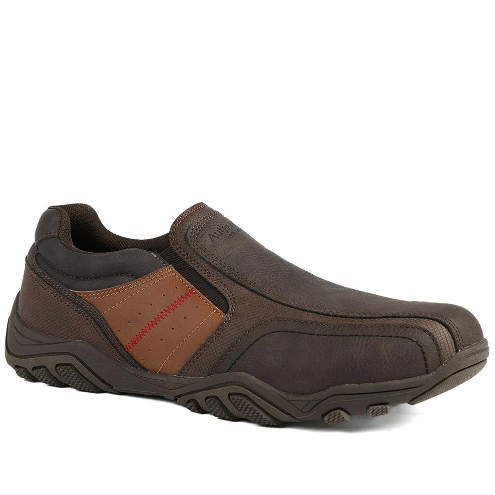 Wide Fit Cushioned Slip On Shoes - VSHI43005 / 329 038 - Brown