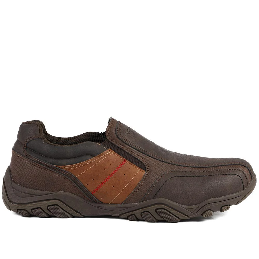 Wide Fit Cushioned Slip On Shoes - VSHI43005 / 329 038 - Brown - Image 3