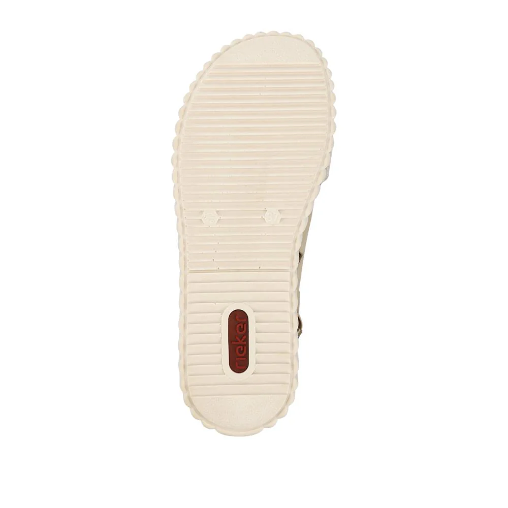 Wide-Fit Cushioned Wedge Sandals - RKR41539 / 327 288 - Beige - Image 7