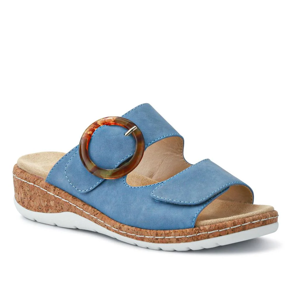 Wide-Fit Dual-Fasten Mules - WBINS41103 / 327 398