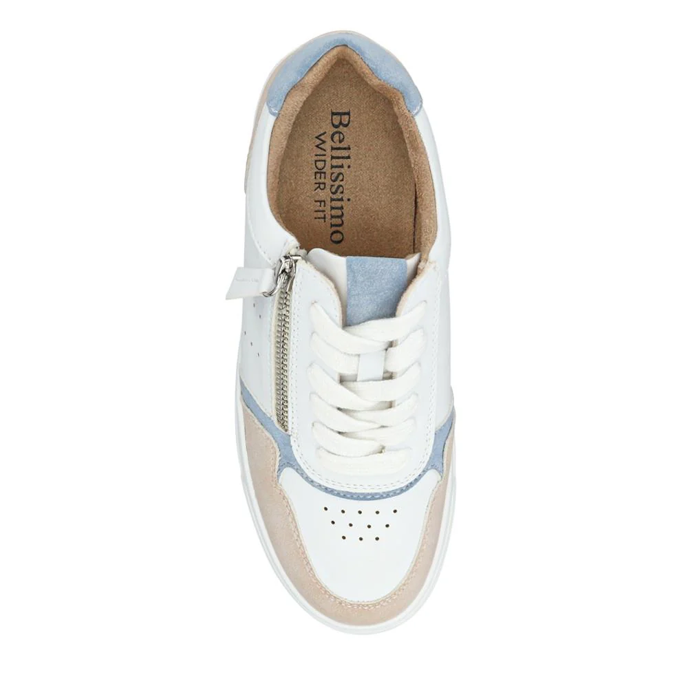 Wide-Fit Dual-Fasten Platform Trainers - BELWBINS41004 / 326 812 - White - Image 5