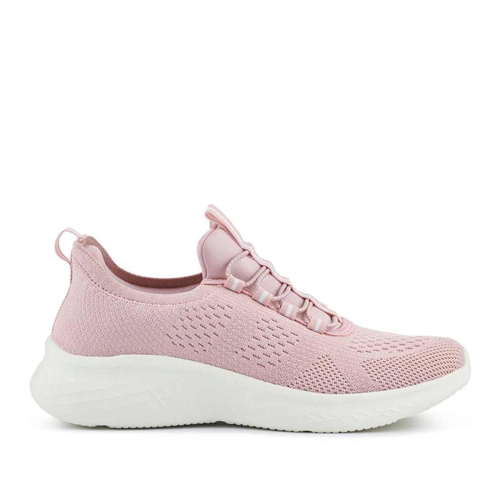 Wide Fit Easy Step In Bungee Lace Trainers - BRK42002 / 328 108 - Blush - Image 2
