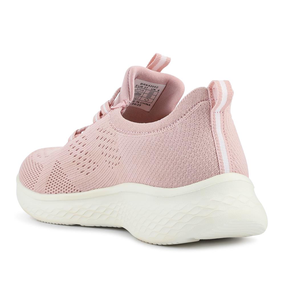Wide Fit Easy Step In Bungee Lace Trainers - BRK42002 / 328 108 - Blush - Image 3