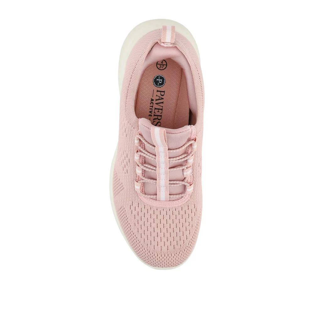 Wide Fit Easy Step In Bungee Lace Trainers - BRK42002 / 328 108 - Blush - Image 4