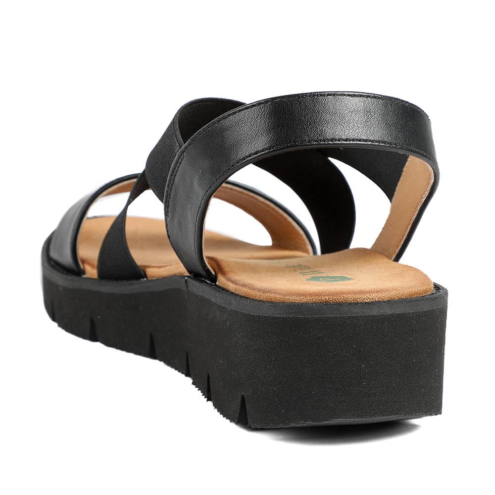 Wide Fit Elasticated Fashionable Sandals - BAIZH43026 / 328 881 - Black - Image 4