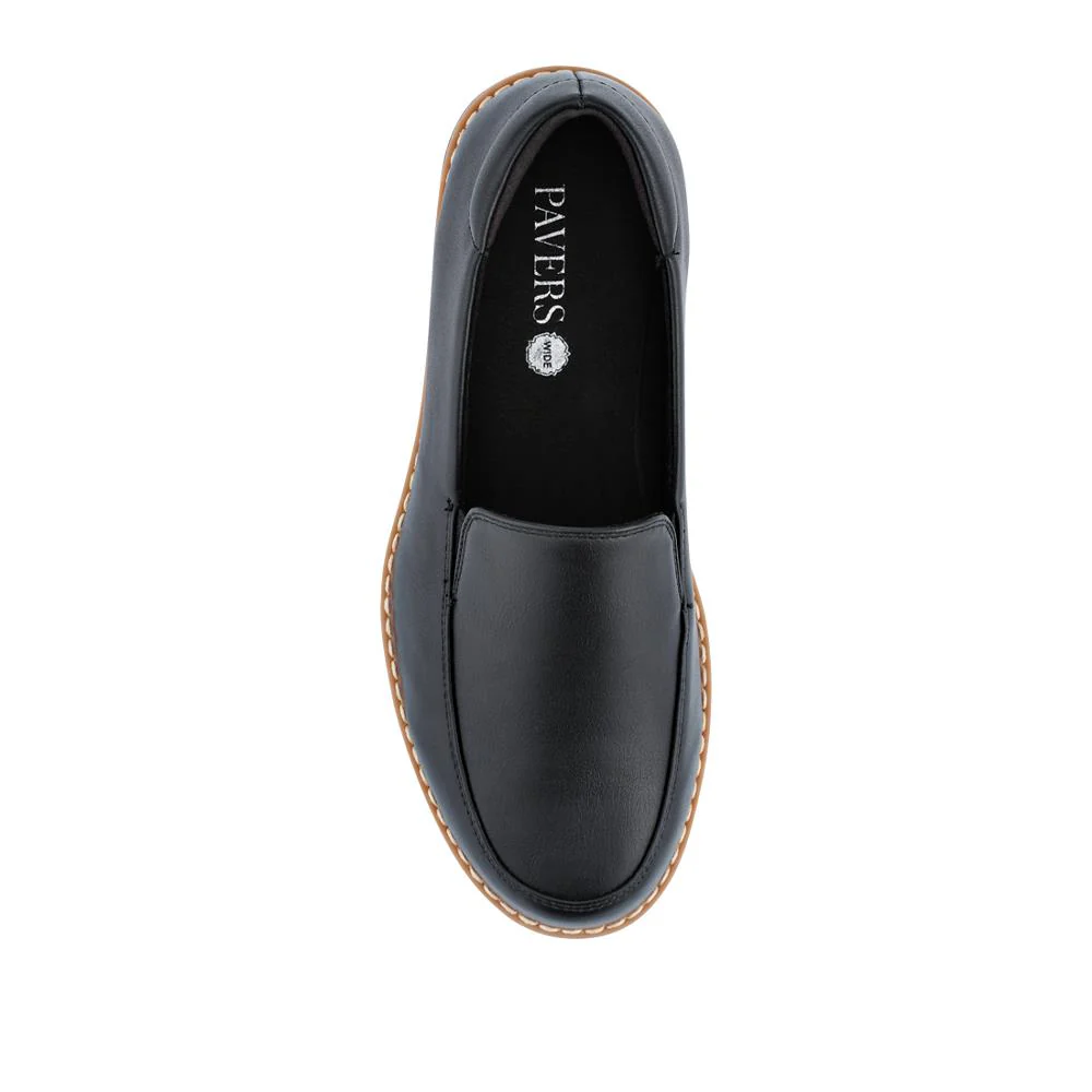 Wide Fit Elasticated Slip-On Shoes - WBINS42013 / 327 991 - Black - Image 4
