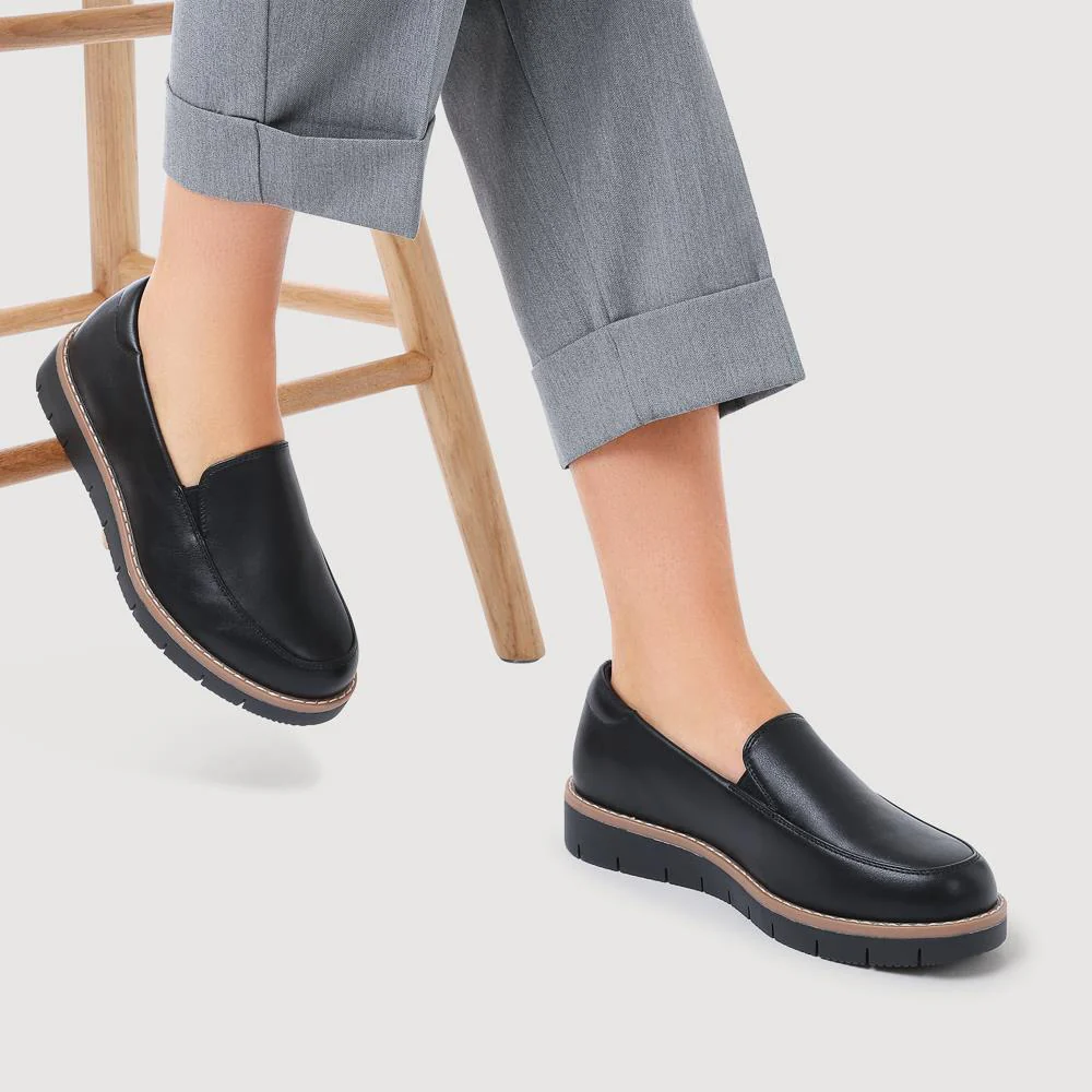 Wide Fit Elasticated Slip-On Shoes - WBINS42013 / 327 991 - Black - Image 5