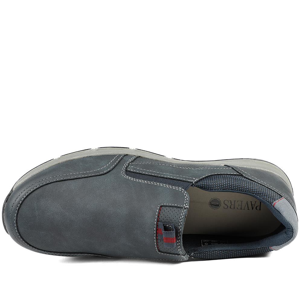 Wide-Fit Elasticated Slip On Shoes - WBINS42062 / 327 868 - Navy - Image 5