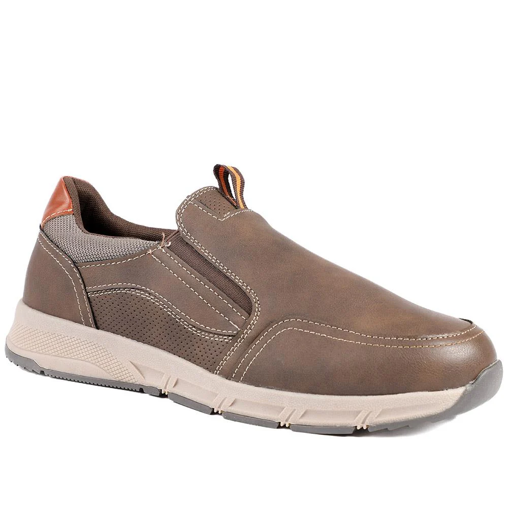 Wide-Fit Elasticated Slip On Shoes - WBINS42062 / 327 868