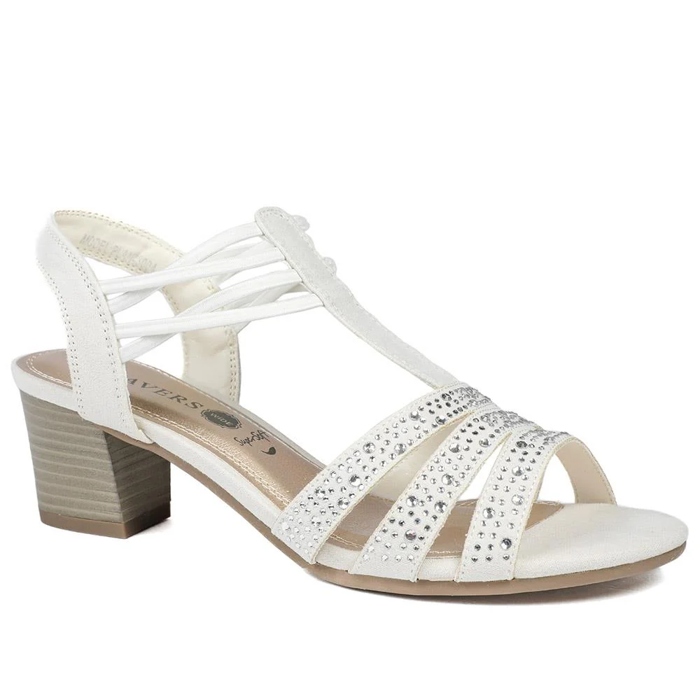 Wide Fit Embellished Strappy Sandals - PLAN43004 / 328 897