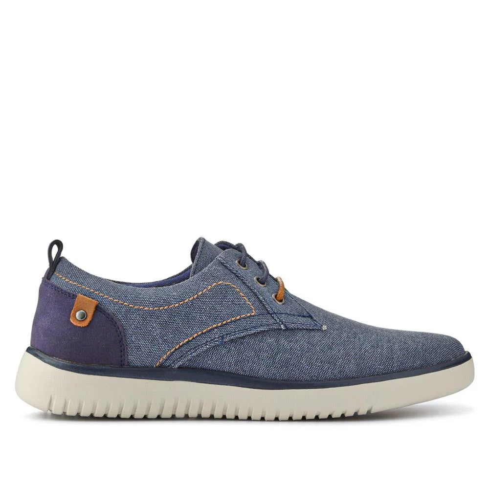 Wide-Fit Fabric Lace-Up Shoes - XINGH41004 / 327 184 - Navy - Image 3