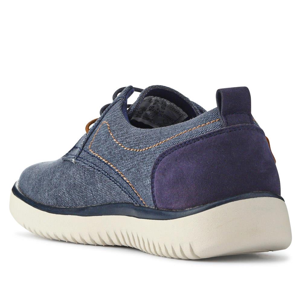 Wide-Fit Fabric Lace-Up Shoes - XINGH41004 / 327 184 - Navy - Image 4