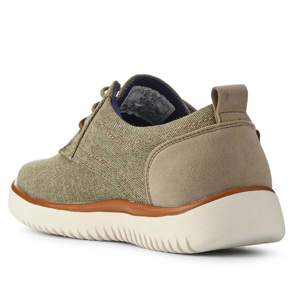 Wide-Fit Fabric Lace-Up Shoes - XINGH41004 / 327 184 - Taupe - Image 4